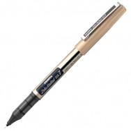 Ручка роллер Zebra ZEB-Roller/ BE-& DX7 черная, 0,7мм, золотистый корпус, игольчатый тип