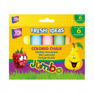 Мел цветной Cool4School CF02632 "Fresh Ideas" JUMBO 6шт, 6цв.,в карт.уп.,  для досок, асфальта и бумаги
