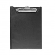 Клипборд-папка A5 BuroMax 3417-01 черный, внутр.карман, PVC покрытие