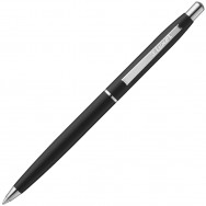 Ручка ш. LUXOR STERLING LUX 8402 синяя, черный матовый корпус, хромированные вставки, 1,0мм