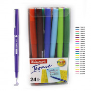 Ручка линер LUXOR ICONIC 15800F/24ACT набор 24 цвета, 0,5мм