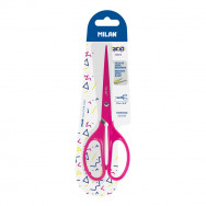Ножницы 170мм Milan BWM10425P Acid pink симметричные, розовые ручки и лезвия, блистер