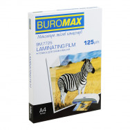 Пленка для ламинирования A4 BuroMax 7725 глянцевая 125мкм, 216x303мм, за штуку