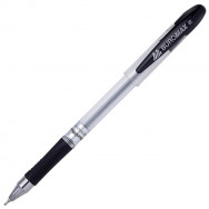 Ручка шариковая BuroMax 8352-02 MaxOFFICE черная, масляная, корпус прозрачный, рез.грипп, 0.7мм