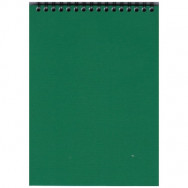 Блокнот на спир. А5  48л "Графика" COLOR-2 зеленый, клетка, гориз., перфорация. ВА5248-002