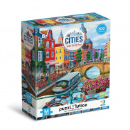 Пазл DoDo CITIES Medium-M "Амстердам" 39х28см, 300 элементов, 300646