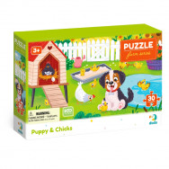 Пазл DoDo FARM "Песик і курчата" 27х20см, 30 элементов, 300681