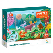 Пазл DoDo ANIMAL "Диво-звірі у лісі" 32х23см, 60 элементов, 300375