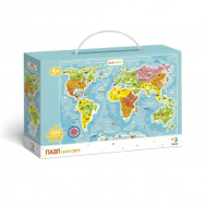 Пазл DoDo "Мапа Світу" 64х46см, 100 элементов, 300110/100110