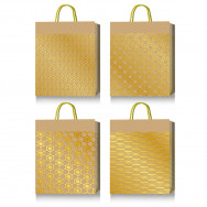 Пакет подарочный BuroMax Golden Craft S бумажный 18х23х8 см, BM.200046