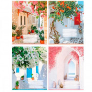 Тетрадь A5 18л линия "П" 12Л-762 "Дворики", ассорти