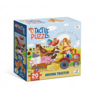 Пазл DoDo "За рулем трактора" с тактильными элементами, 75х45см, 20 элементов, 300658