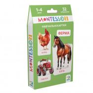 Карточки Dodo Монтессори "Ферма" игровой обучающий набор 16шт, 301233