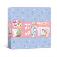 Раскраска Dodo UGIRL "Betty" креативный набор: блокнот, маркеры, наклейки, раскраски и т.д., 300952