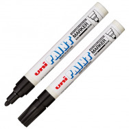 Маркер перманентный Uni PAINT PX-20(L) Black черный, 2.2-2.8мм, чернила на масляной основе