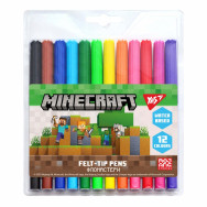 Фломастеры 12 цветов YES 650567 "Minecraft" Felt-tip, в полиэтиленовой упаковке
