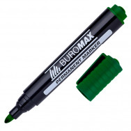 Маркер перманентный BuroMax 8700-04 зеленый, 2-4мм, круглый