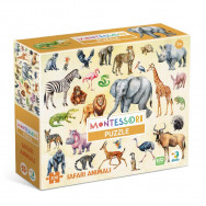 Пазл DoDo Монтессори "Животные Сафари" 47х33см, 200 элементов, 300637