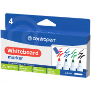 Маркер для досок Centropen 8559 BOARD 4шт в наборе (зел, красн, син, черн), 2,5мм, 8559/4/CB