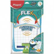 Доска пластиковая MAPED 583510 двухстороння, 275х197мм, с губкой, 1 маркер, сухостираемая, гибкая