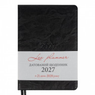 Ежедневник A5 Leo planner 2027 STATUS черный, твердая обложка, укр/анг, 368стр, 252724