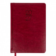 Ежедневник A5 Leo planner 2027 VECTOR бордовый, твердая обложка, укр/анг, 368стр, 252757