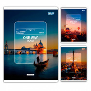 Тетрадь A4  48л клетка YES "City Magic" офсет 60г/м2, обложка ассорти, 152386