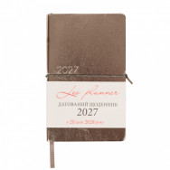 Ежедневник 12x20 Leo planner 2027 Glory темно-серый металлик, мягкая обложка, укр/анг, 352тр, 252720