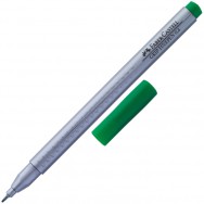 Ручка линер Faber Castell 151667 "Grip Fine Pen" зеленая, 0,4мм