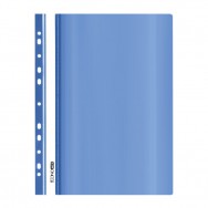 Скоросшиватель пластиковый Economix A4 31510-02 синий, глянцевый, с перфорацией 11отверстий