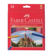 Карандаши  цветные 24 цвета Faber Castell "Красная линия"+ точилка 120124