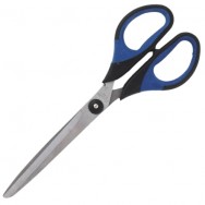 Ножницы 180мм BuroMax 4513  пластиковые ручки с резиновыми вставками