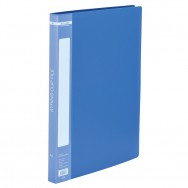Папка со скоросшивателем A4 BuroMax 3407-02 синяя, внутренний карман, пластик 700мкм