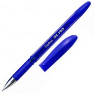 Ручка шариковая Optima 15616-02 "OIL Pro" синяя, масляная, резиновый грип, 0,5мм
