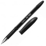 Ручка шариковая Optima 15616-01 "OIL Pro" черная, масляная, резиновый грип, 0,5мм