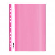 Скоросшиватель пластиковый Economix A4 31510-09 розовый, глянцевый, с перфорацией 11отверстий