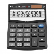 Калькулятор настольный 10р Brilliant BS-210 полупрофессиональный 100х124x33(15) мм