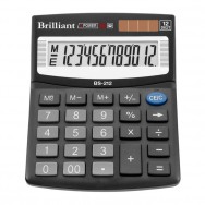 Калькулятор настольный 12р Brilliant BS-212 полупрофессиональный 100х124x33(15)мм