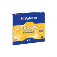 Диск  DVD+RW  Verbatim 4,7Gb 4x slim 3 Matt Silver