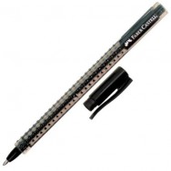 Ручка шариковая Faber Castell Grip 2020 черная, трехгранный прозрачный корпус, 1,0мм, 544599