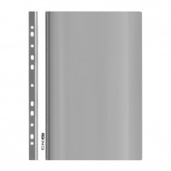 Скоросшиватель пластиковый Economix A4 31510-10 серый, глянцевый, с перфорацией 11отверстий