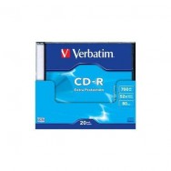 Диск CD-R Verbatim 700Mb 52х slim 1 Extra