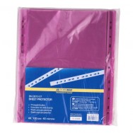 Файл  A4+ глянцевый BuroMax 3810-07, 40мкм, фиолетовый, 100шт/уп