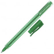 Ручка шариковая Faber Castell Grip 2020 зеленая, трехгранный прозрачный корпус, 1,0мм, 544563