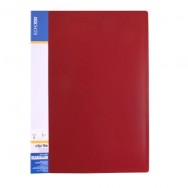 Папка с прижимом A4 Economix 31202-03 20мм красная, внутренний карман, пластик 700мкм